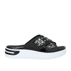 Stylish Black Studded Women's Slide Sandals